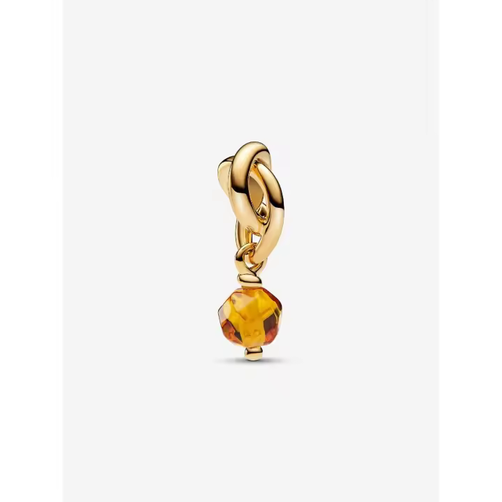 Pandora - Charm Colgante de Círculo de eternidad de la cara-Baño de Oro de 14K - 1