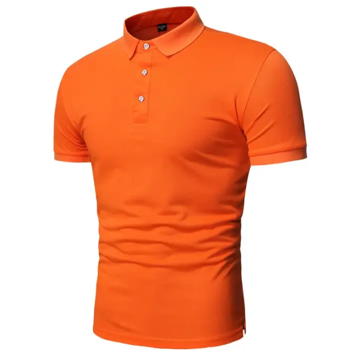 Camisa Polo De Algodón Para Hombre Manga Corta Estilo Casual Moda Verano Colores Contrastantes Camisetas Top Para Diario - 1