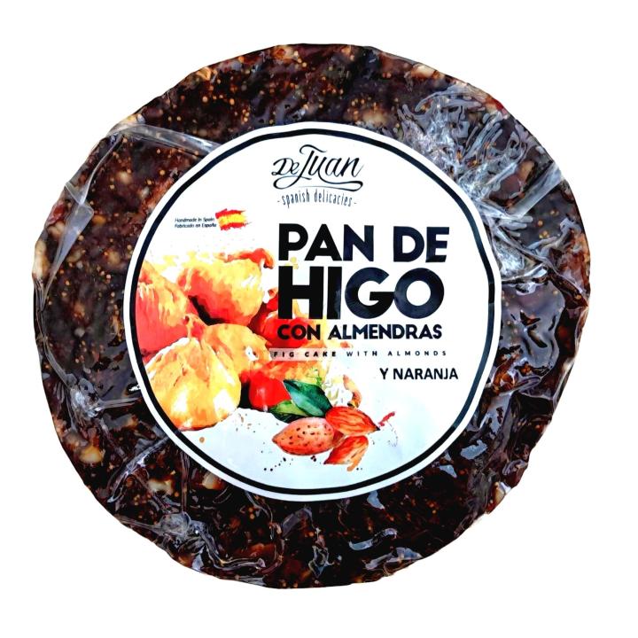 Fig bread with almonds and orange 400 g – artisanal sweet of fig, almonds and orange, traditional spanish dessert, made in spain