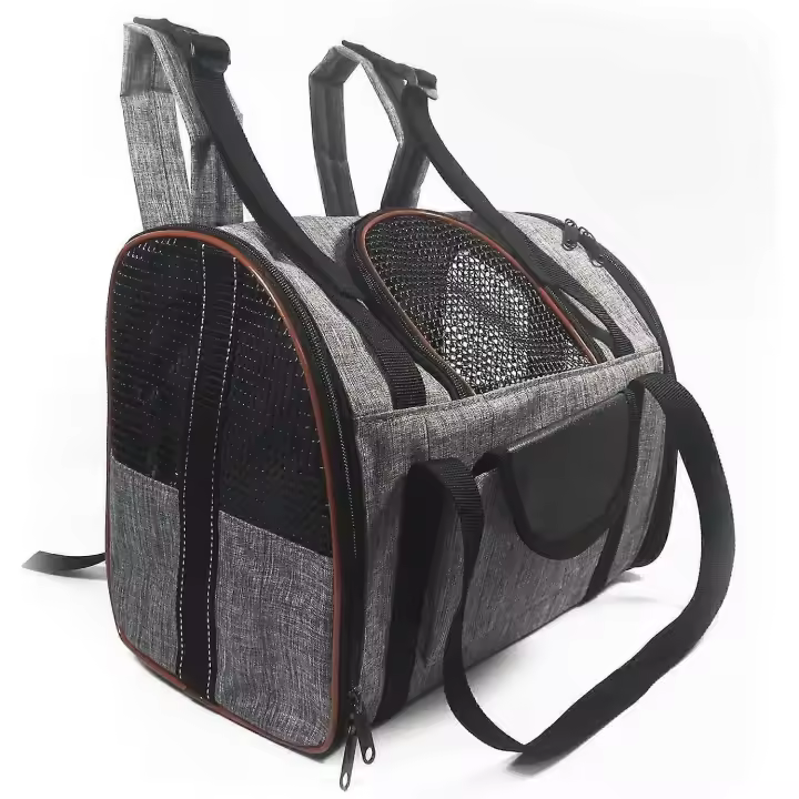 Cat Carrier Dog Carrier Backpack Dog Carriers Foldable Cat Carriers Car Seat Carrier Brown - 1
