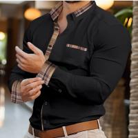 Camisa De Hombre De Algodón Y Lino Con Cuello En V Manga Larga Estilo Casual Abierta Para Oficina Y Uso Diario - details 0