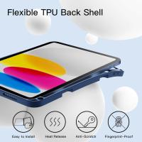Funda para iPad (A16) 11.ª/10.ª Generación (2025/2022) con Portalápiz, Slim Tableta Cover con Suave TPU Trasera Carcasa con Auto-Sueño/Estela (Marino) - details 2