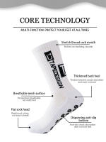 5 Pares De Calcetines De Fútbol Con Barra Media Antideslizante Y Base De Silicona Calcetines De Algodón Grueso Para Baloncesto Y Yoga Para Hombres - details 4