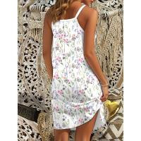 Vestido De Verano Para Mujer Sin Mangas Estampado Casual Longitud De Rodilla Vestido De Playa Ropa De Mujer Polyester Spandex - details 3