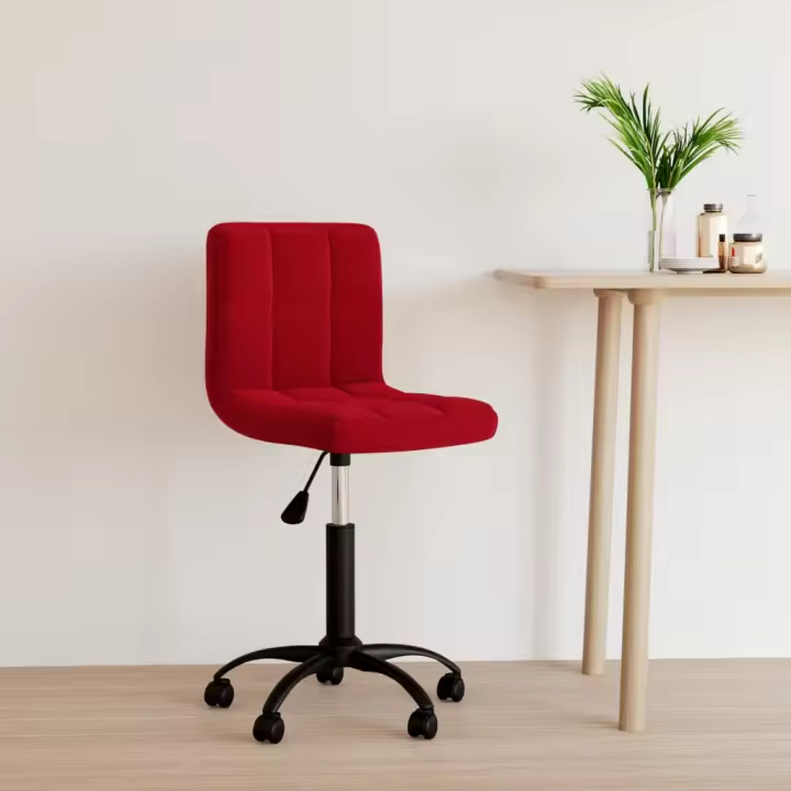 vidaXL Silla de oficina giratoria de terciopelo en color Rosa/Gris oscuro/Rojo vino tinto y más | cómodas modernas ergonómicas para comedor cocina salón hogar - 1