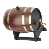 Barrel De Madera De Roble Retro De 3L Para Vino Brandy Y Whisky Con Grifo Contenedor De Cerveza De Barra Ecológico - details 7
