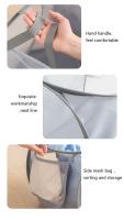 Cesta De Ropa Plegable De Malla Transpirable Organizador De Almacenamiento Para Ropa Sucia Portátil Con Manija Y Estilo Moderno - details 10