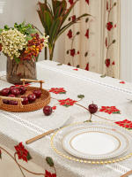 Mantel De Encaje Blanco Con Floral Para Decoración Rustica Y Vintage Ideal Para Bodas Y Fiestas Picnic Y Comidas - details 1