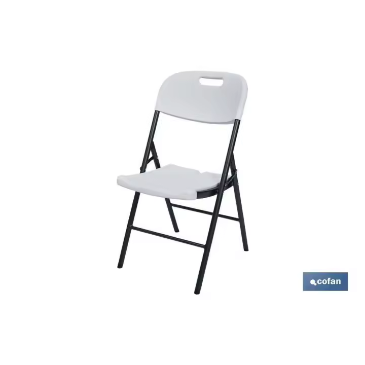 Silla plegable blanca 46x53x88 cm   caja 2 unid. - 1