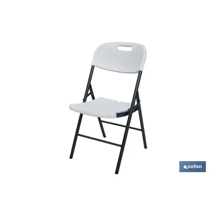 Silla plegable blanca 46x53x88 cm   caja 2 unid. - 1