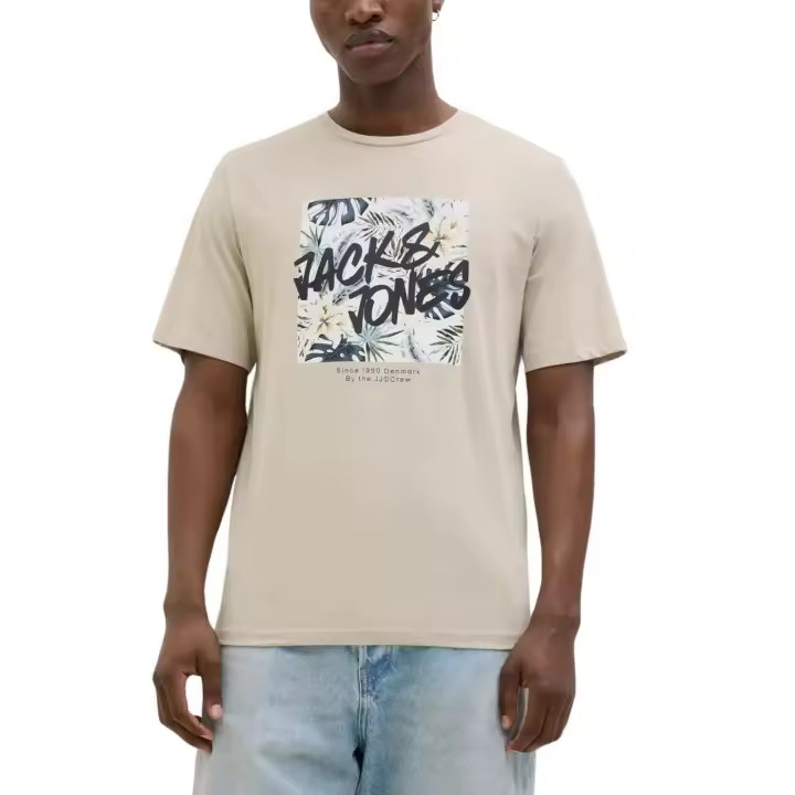JJHAWAII SHAPE TEE SS CREW NECK  Moonbeam - 1