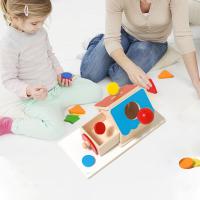 Juguete Montessori Caja De Monedas De Madera Con Juego De Bolas Y Puzzle Doble Cajón Regalo Educativo Para Bebés De 2 a 6 Años - details 4