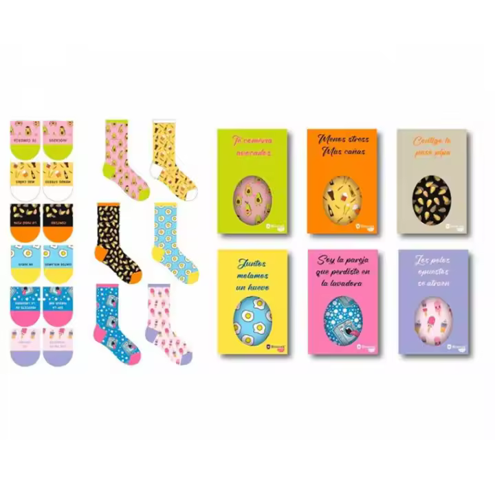 Lote de 10 Pares de Calcetines con Frases Molonas con Display Regalo - Calcetines Originales para Detalles de Bodas, Regalos Cumpleaños Comuniones - 1