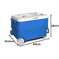 XHC BRICO | Nevera Portátil Térmica Azul con ruedas - Capacidad 45L - Hasta 6h de Frío | Marca Atlantic - details 2