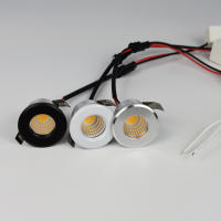2pcs Mini Luces Led Para Armarios COB 3W 270lm 110V 220V Dimmer Acabado Negro Blanco Plateado En Aluminio Para Hueco Cortado De 30mm - details 2