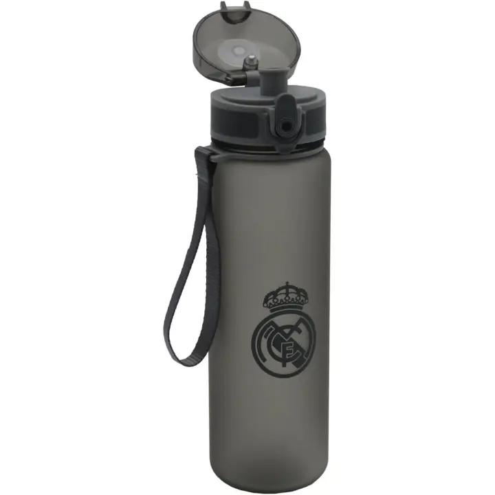 Real Madrid CF Botella de Agua Deportiva 650ml Plástico Libre de BPA - Producto con Licencia Oficial - 1