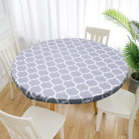 Mantel Redondo De PVC Impermeable Y Antigrasa Con Borde Elástico Decoración De Fiesta Navideña Protección De Mesa De Cocina - details 7