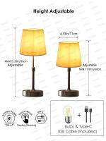 Lámpara De Mesa Recargable Sin Cable Con Luz Nocturna Táctil Y Dimmer Continuo Para Barra Restaurante Camping Luz De Noche Portátil Para Cama - details 3