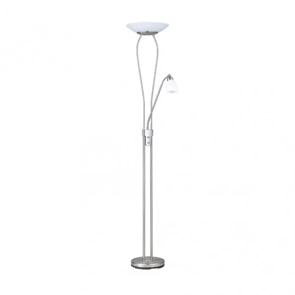 Pie De Salon Wolf 18+5w 4000k 1800/500lm Niquel C/lector  Y Reg.Intensidad 178x31,5x31,5 Cm - 1
