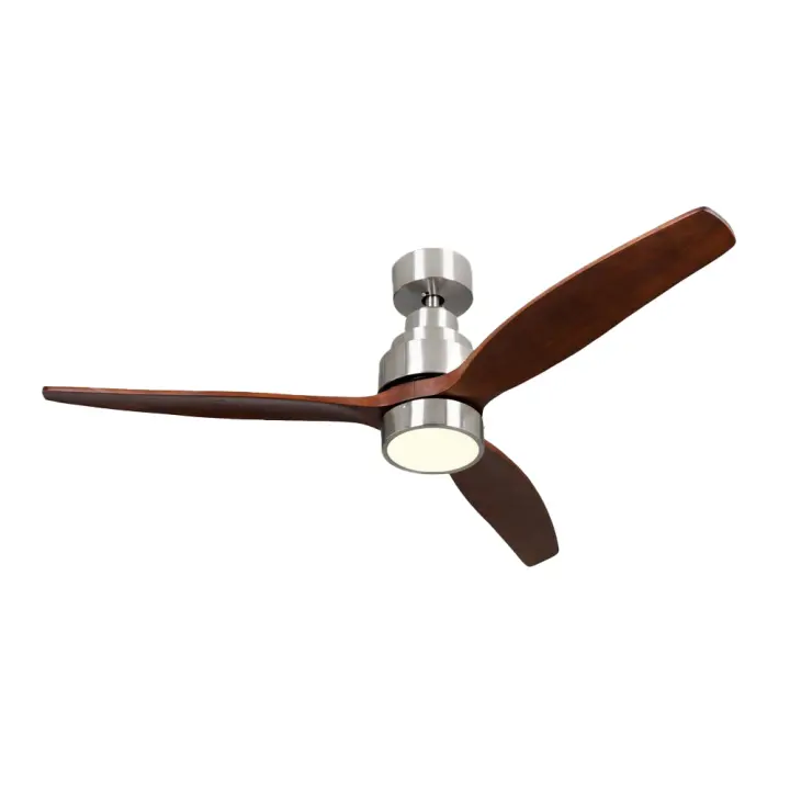Mellerware - Ventilador de Techo con Luz y Mando a Distancia, Mod.2024, Color MADERA OSCURA, Doble Sentido Aspas, Ahorro Energético, 6 Velocidades, Temporizador,  Montaje Sencillo - 1