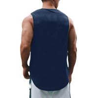 Camiseta De Gimnasio Para Hombre Estilo Moderno Sin Mangas Transpirable Secado Rápido Vestido Deportivo De Fitness O-Neck Mesh Talla M L XL XXL Colores Variados - details 4