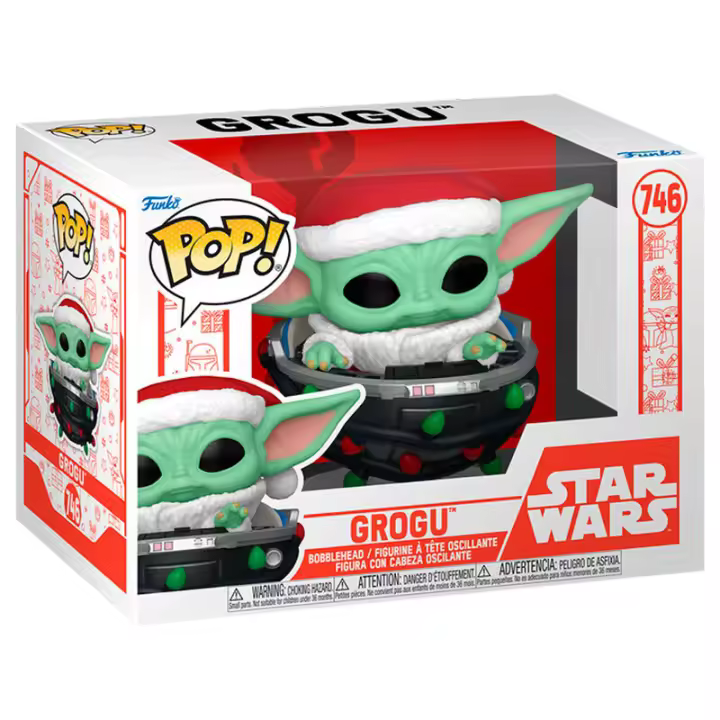 Figura Pop Star Wars Grogu With Santa Hat In Pram-Figura de Vinilo Coleccionable - Idea de Regalo- Mercancia Oficial - Juguetes para Niños y Adultos - Movies Fans - Muñeco para Coleccionistas y Exposición - 1