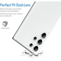 Carcasa De Vidrio Con Anillo De Lente Metálico Para Cámara De Samsung Galaxy S22 S23 Ultra S24 plus S25 Ultra Protector De Pantalla Y Lente - details 1