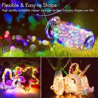 20 Pack Luces De Hilo De Hada 20LED 2M De Cobre Plateado Luzes Alimentadas Por Batería Para Decoración De Bodas Fiesta Navidad - details 4