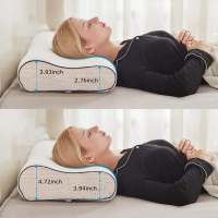 Almohada De Cuello 1pc Almohada De Memoria Espuma Para Relajación Del Cuello Y Hombros Contorno Almohada De Viaje Algodón 100% Forma De Ola - details 2