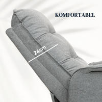 Silla TV con Ayuda vertical Chaise longue Eléctrica, reclinable, Silla TV con Mando a Distancia, bolsos laterales, Muelles ensacados y ropa de Cama Adecuado para Salas de estar, hasta 150 kg de peso, Gris - details 2
