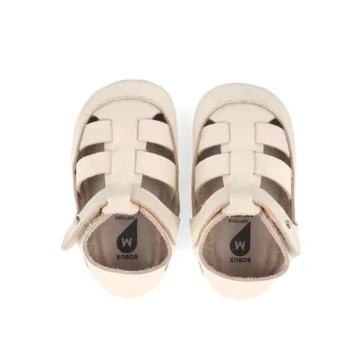 Bobux Soft Sole Tidal Mini Vanilla - Zapatos de Suela Blanda para bebés y gateadores con Abertura elástica Extensible - 1