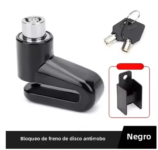 Cerradura De Freno De Disco Para Bicicleta Y Motocicleta Antirrobo Con 2 Llaves Protección Para Rueda De Montaña Y Scooter Eléctrico - 1
