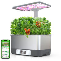 Sistema De Cultivo Hydroponico WiFi Para Jardín Interior Con 8 Pilas De Hierbas Luz De Crecimiento LED Y Caja De Jardinería Sin Tierra Control Remoto - details 0