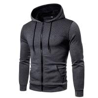 Conjunto De Deporte Para Hombre Con Capucha Y Cierre De Cremallera Estilo Casual Color Sólido Suéter De Poliéster Y Pantalones Para Otoño E Invierno - details 6