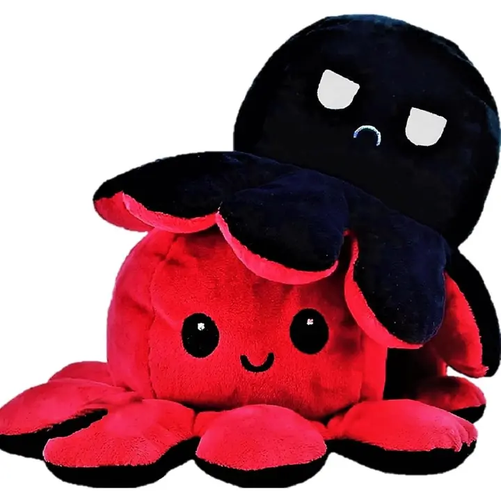Pulpo reversible de peluche de 20 cm - 1