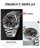 Reloj Deportivo Para Hombre Moda Negocios Acero Inoxidable Cuarzo Calendario Luminoso Reloj Hombre Casual - details 6