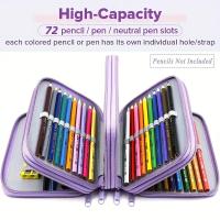 Estuche Multifuncional De Lápices Con 72 Agujeros Y 4 Capas Gran Capacidad Portátil Para Arte Y Escuela Bolsa De Cremallera Solida Y Duradera - details 1