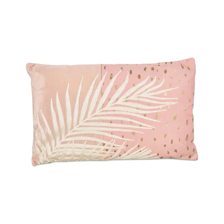 Cojín Bordado Rosa con Relleno 380 Gr - Romántico y Acogedor - 1