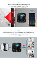 Nuevo Sistema De Alarma WIFI Tuya W9B Para Seguridad Doméstica 433MHz Control Remoto Por App TuyaCompatible Con Alexa Y Google Assistant - details 4