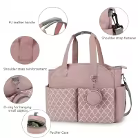 Bolsa de Pañales para Bebé de Gran Capacidad Bolsa de Maternidad Impermeable Multifuncional Portátil para Cuidado del Bebé Material de Poliéster - details 11