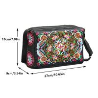 Bolso Bandolera De Nylon Para Mujer Con Bordados De Flores Capacidad Grande Estilo De Lujo Bolsos De Hombro Para Viajes - details 12