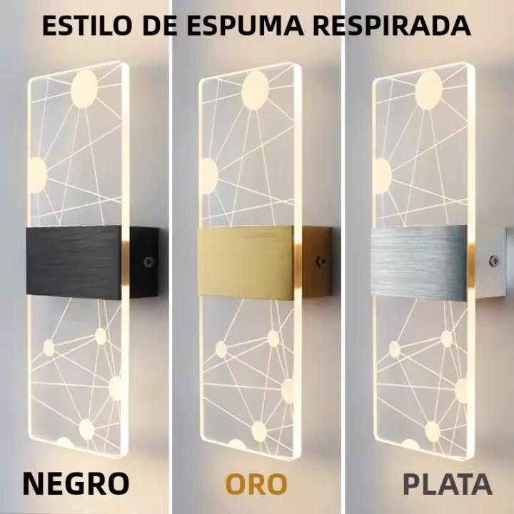Lámpara De Pared Acrílica LED 6W Para Interior Sala De Estar Dormitorio Balcón Pasillo Luz Nocturna Moderna Nórdica AC85-265V - 1