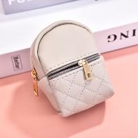 Mini Monedero De Cuero PU Para Mujer Y Niñas Con Cierre De Cremallera Y Llavero Portátil Colgante De Billetera Pequeña En 4 Colores - details 4