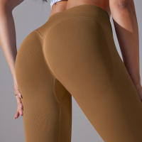 Leggings De Yoga Para Mujer Cintura Alta Levantamiento De Caderas Gimnasio Sin Costuras Pantalones De Deporte Fitness Running - details 34