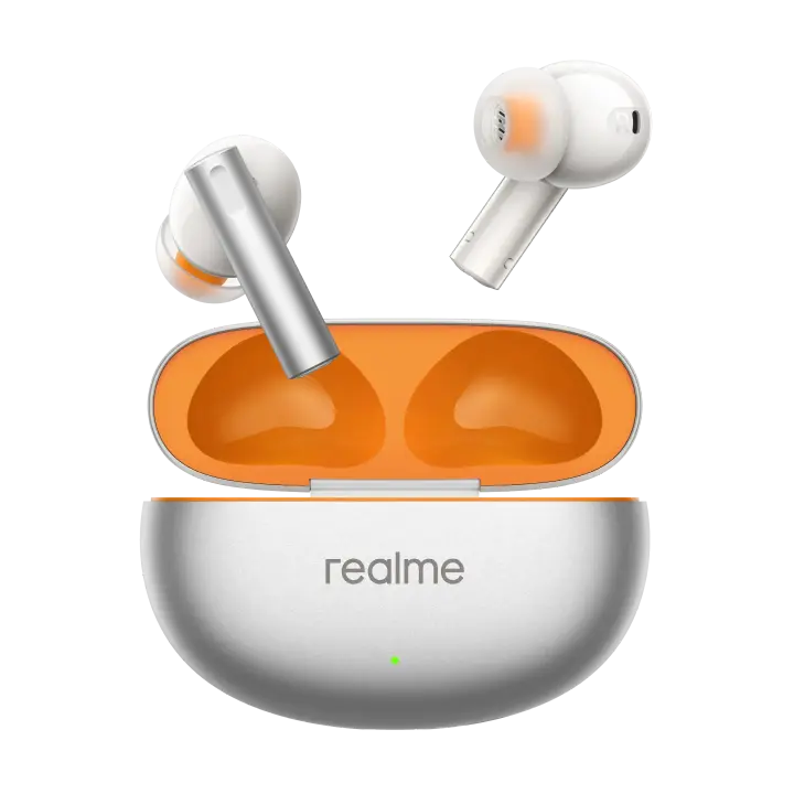 Auriculares - realme Buds Air 6 Versión Global, dispositivo con cancelación activa de ruido, 50dB, Bluetooth 5,3, 40 horas de duración de la batería, Bluetooth con 6 HD Mic Hi-Res Stereo,Auriculares inalámbricos con 12.44mm Altavoz Conductor - 1