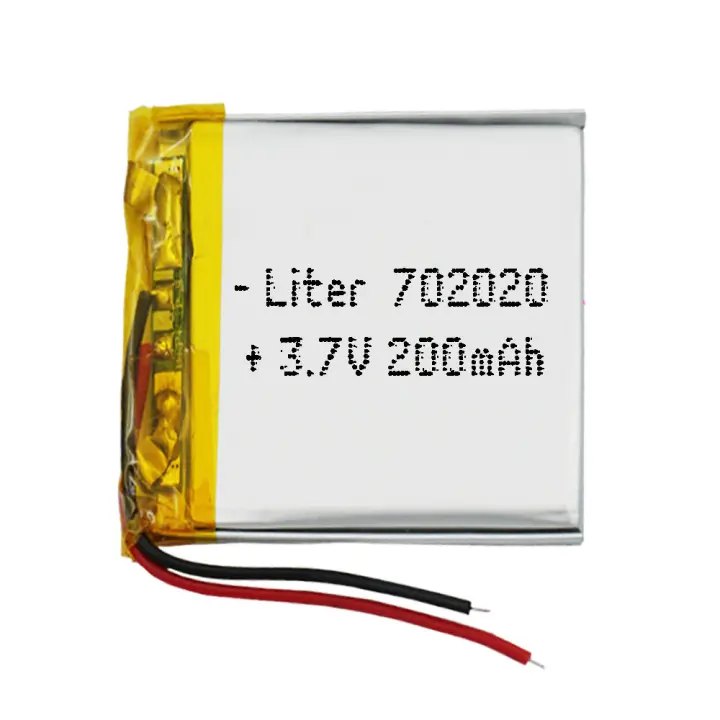 Batería 702020 LiPo 3.7V 200mAh 0.75Wh 1S 5C Liter Energy Battery para Electrónica Recargable teléfono portátil vídeo smartwatch reloj GPS - No apta para Radio Control 22x20x7mm (200mAh|702020) - 1