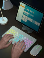 Teclado Y Ratón Bluetooth Retroiluminado Para iPad IOS Android Windows 10 Pulgadas Compatible Con Tablets Y Computadoras - details 2