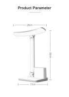 Lámpara De Escritorio LED Táctil Recargable USB Con 3 Niveles De Iluminación Protección Ocular Plegable Para Dormitorio Luz Nocturna Para Mesa - details 14