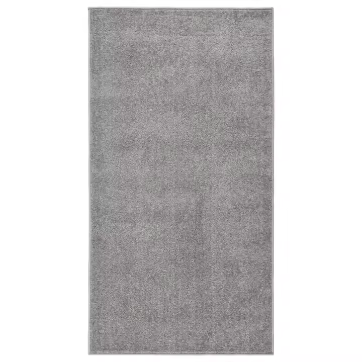 vidaXL Alfombra de pelo corto gris 80x150 cm - 1