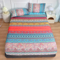 Sábana Bohemia Para Cama Doble Talla Single/Queen Con Banda Elástica Cubierta De Matrícula Impresión Reativa 180x200cm 100% Poliéster 400TC - details 4